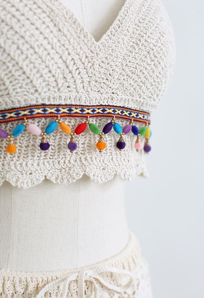 Three-Piece Bohemia Crochet Beach Set