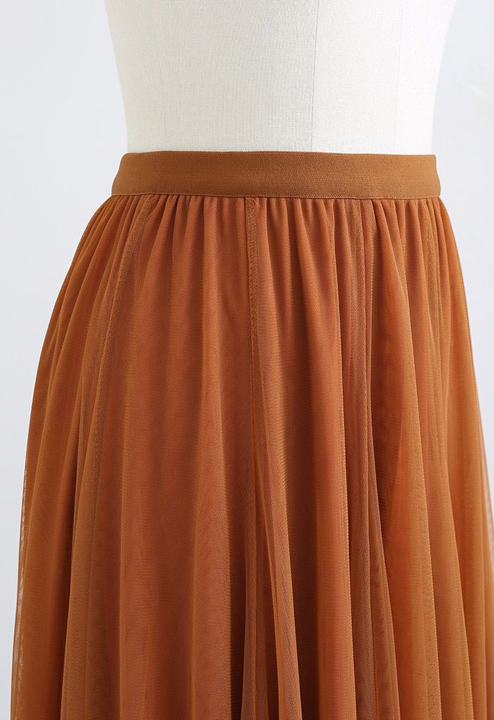 My Secret Garden Tulle Maxi Skirt in Pumpkin Halloween Costumes