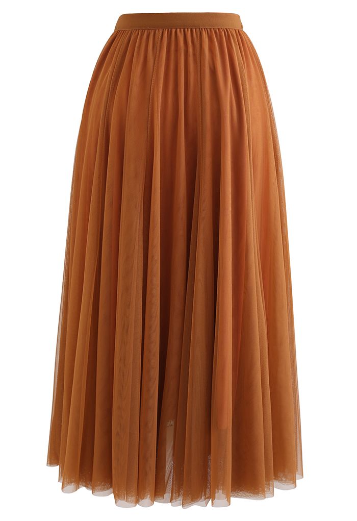 My Secret Garden Tulle Maxi Skirt in Pumpkin Halloween Costumes