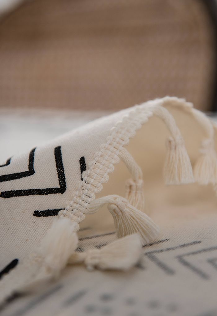 Bohemian Tassel Edge Rectangular Tablecloth