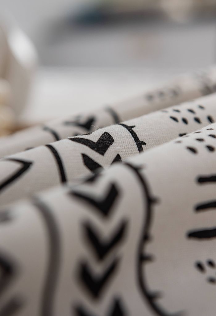 Bohemian Tassel Edge Rectangular Tablecloth