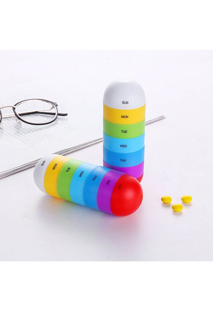 Seven Colors Weekly Pill Organizer