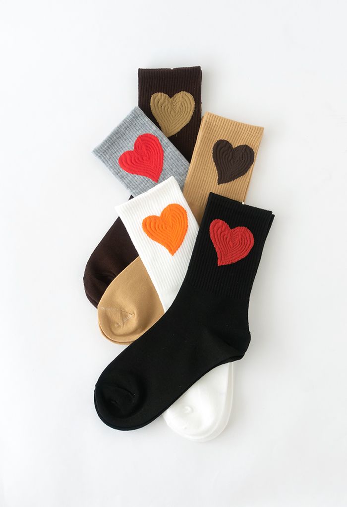 In My Heart Jacquard Crew Socks