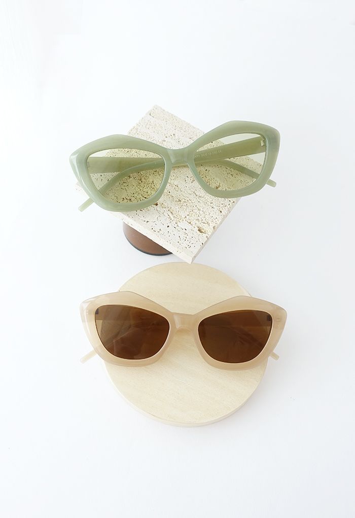 Retro Polygon Cat-Eye Sunglasses