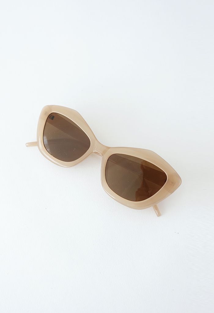 Retro Polygon Cat-Eye Sunglasses