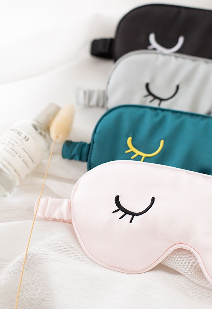 Sleeping Beauty Embroidered Silky Eye Mask