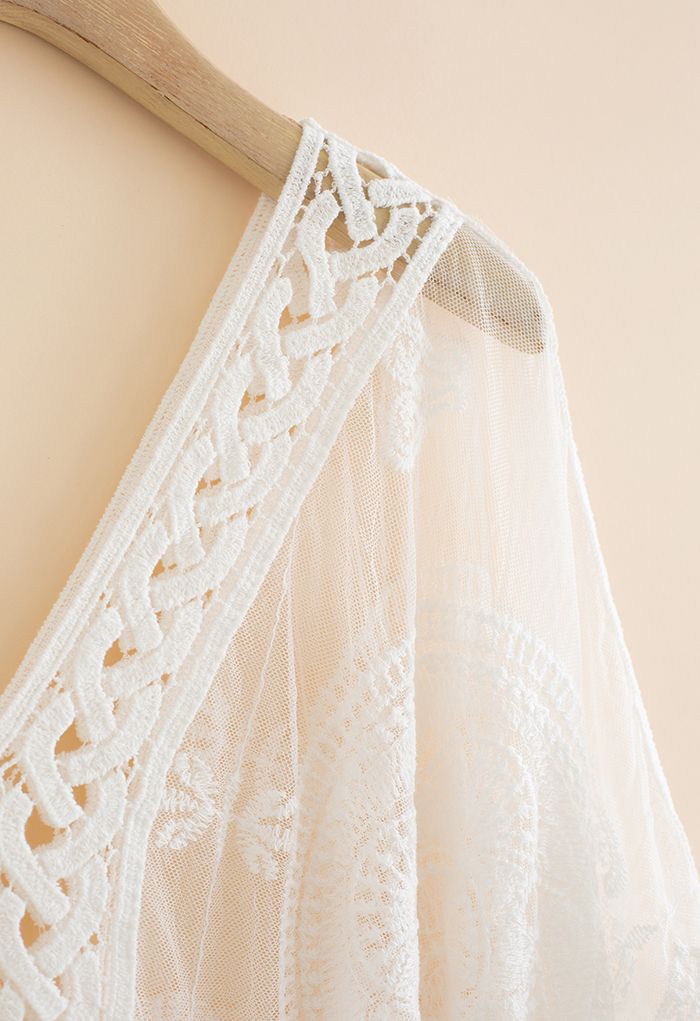 Braid Cutwork Scalloped Edge Cover Up