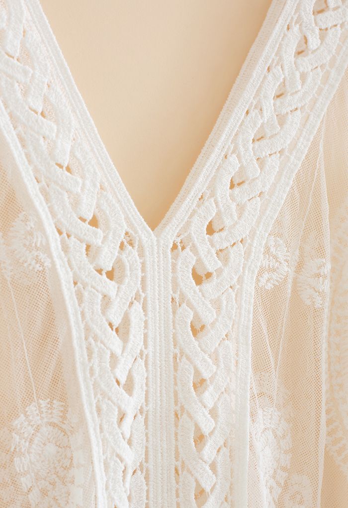 Braid Cutwork Scalloped Edge Cover Up