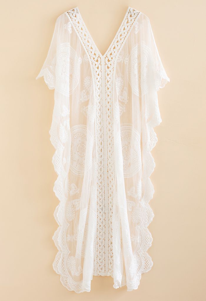 Braid Cutwork Scalloped Edge Cover Up