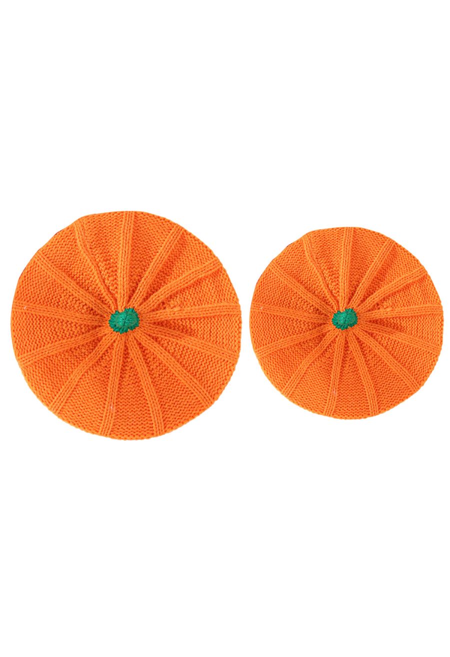 Halloween Pumpkin Knit Beret Hat Halloween Costumes