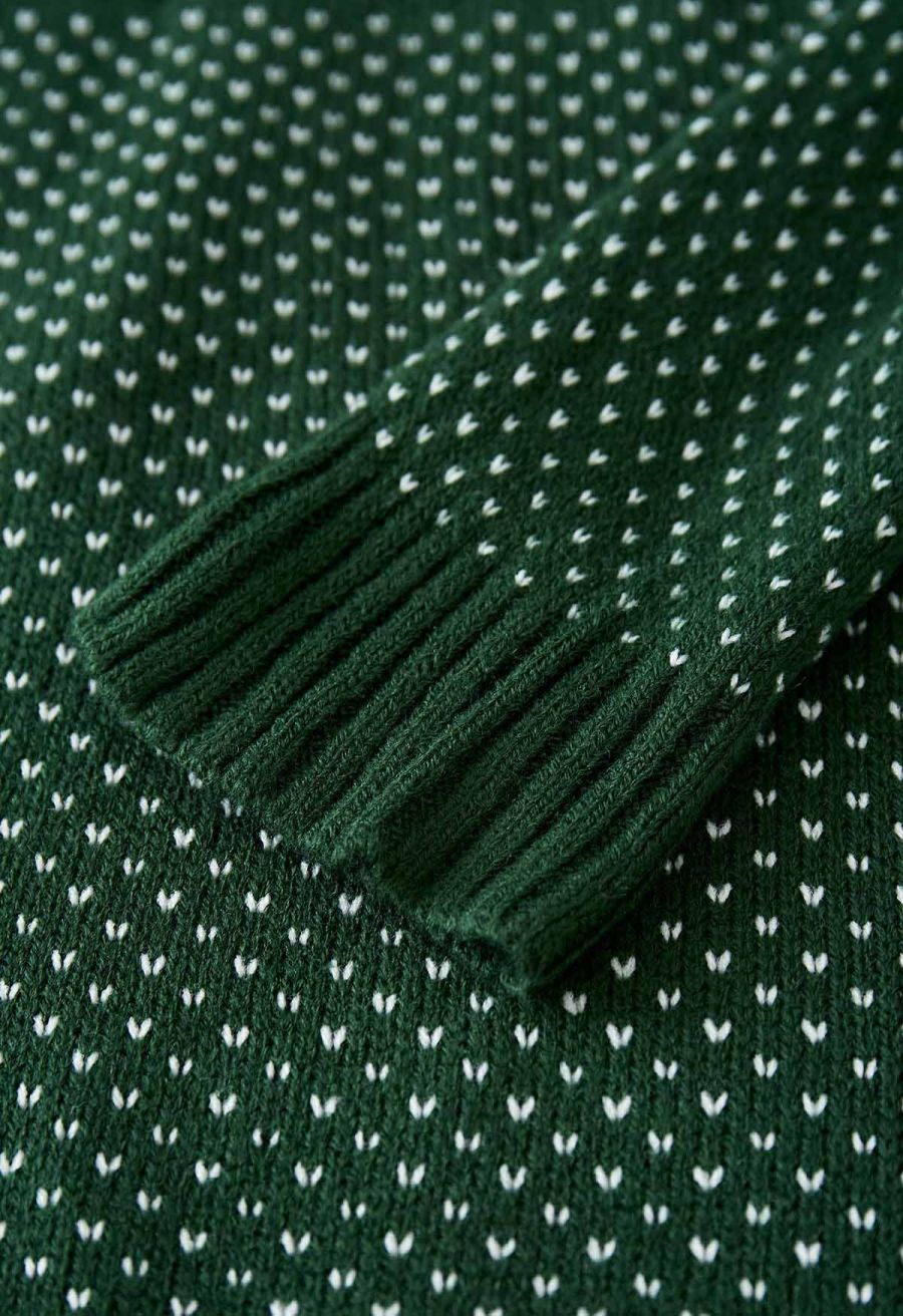 Cute Ghost Long Sleeves Knit Sweater in Army Green Halloween Costumes