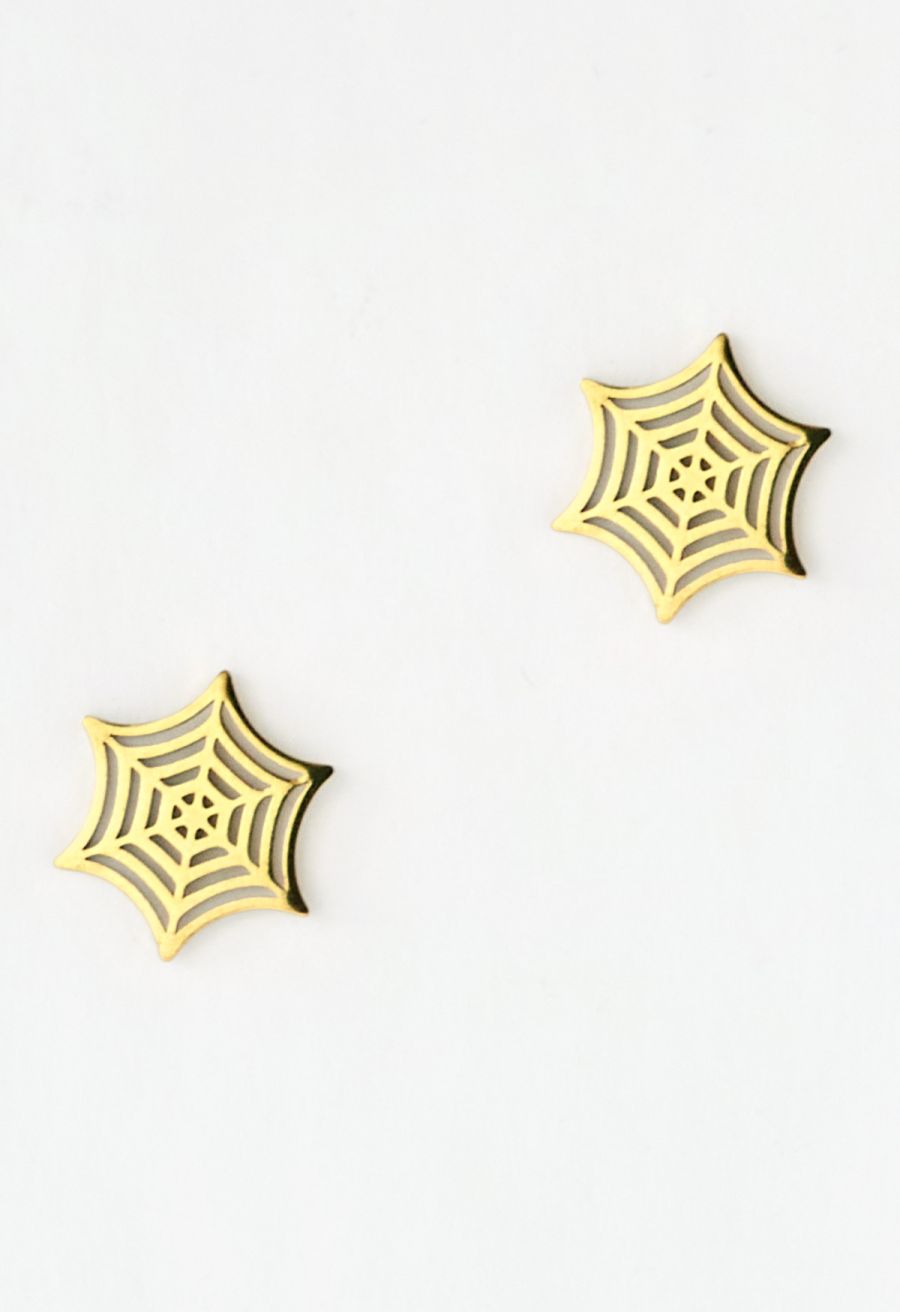 Hollow Out Spider Net Earrings