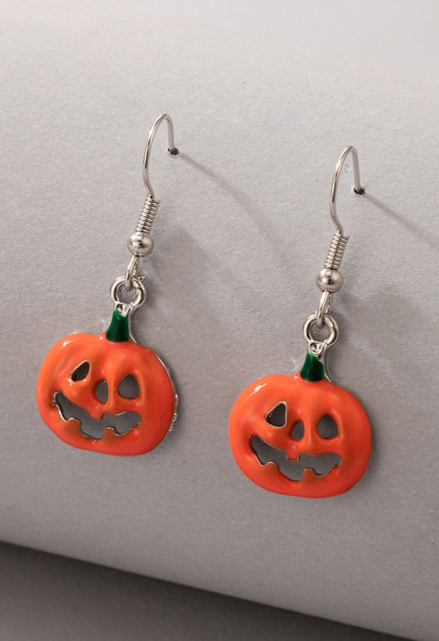 Melting Hollow Out Pumpkin Earrings
