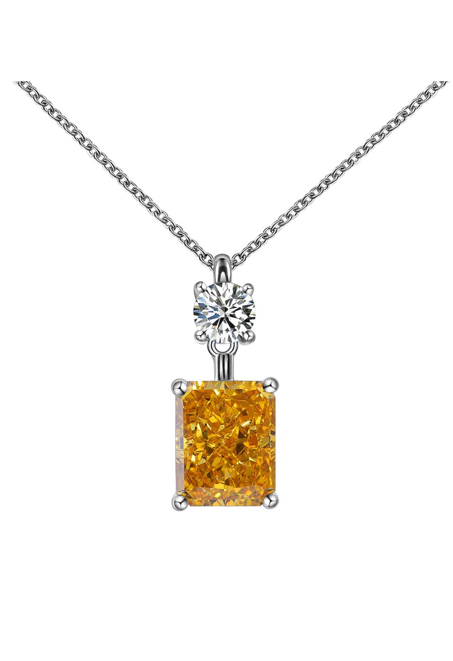 Pure Yellow Crystal Cubic Zirconia Necklace