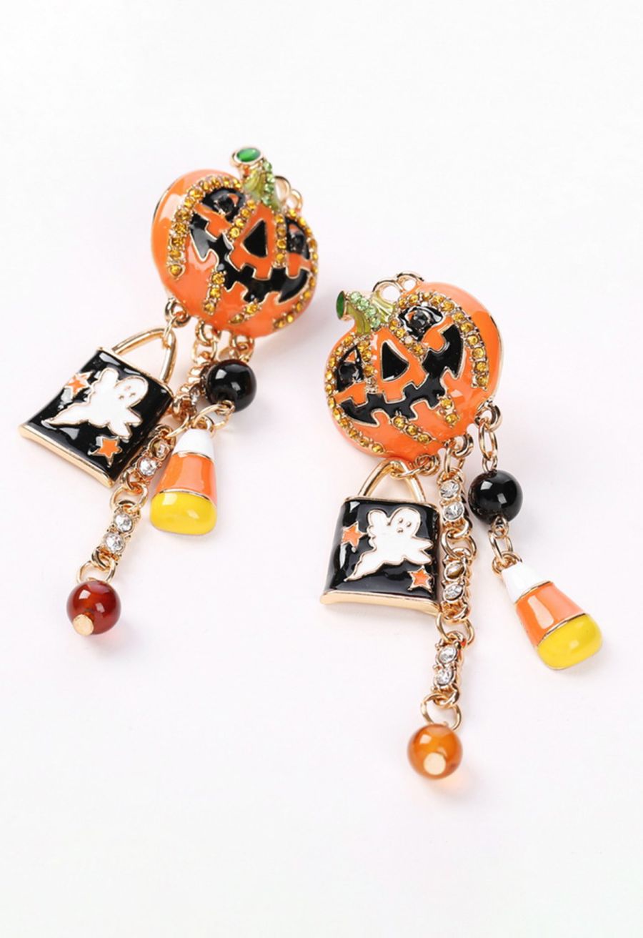 Dazzling Pumpkin Oil Spill Earrings