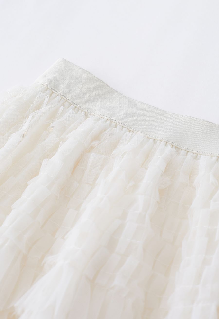 Swan Cloud Midi Skirt in Cream