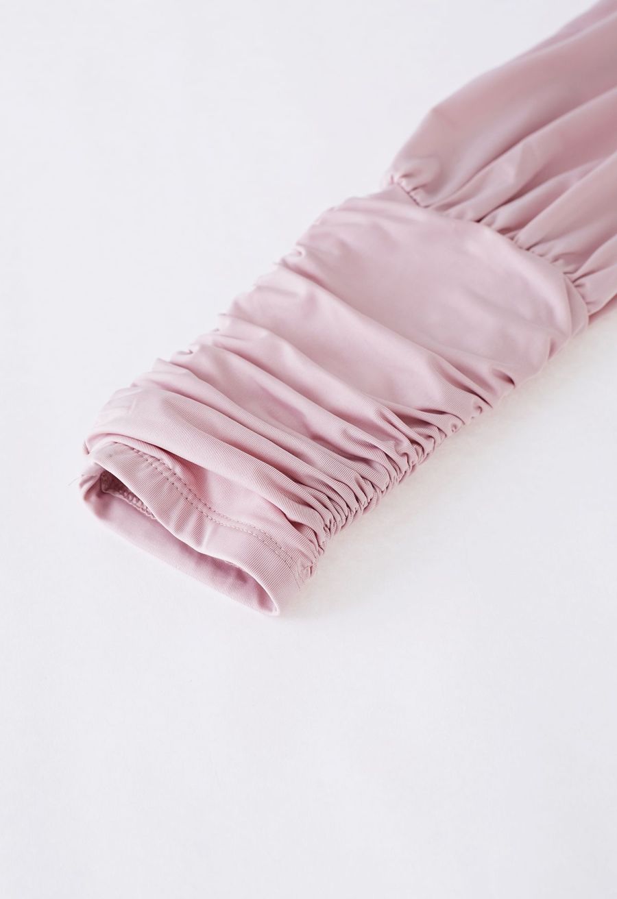 Tender Ruched Detail Faux Wrap Top