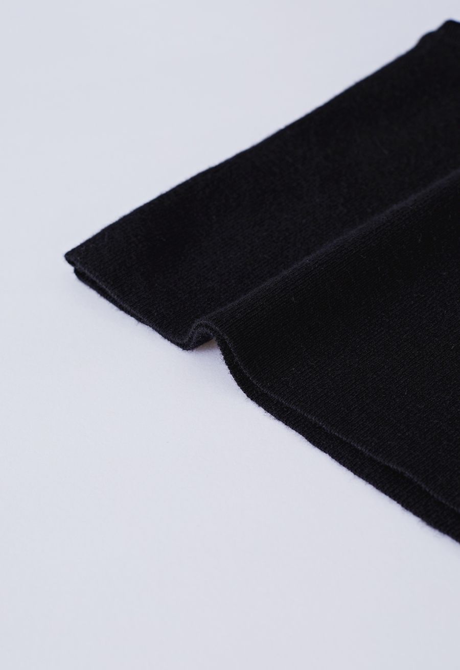 Lithesome Comfort Knit Tank Top in Black