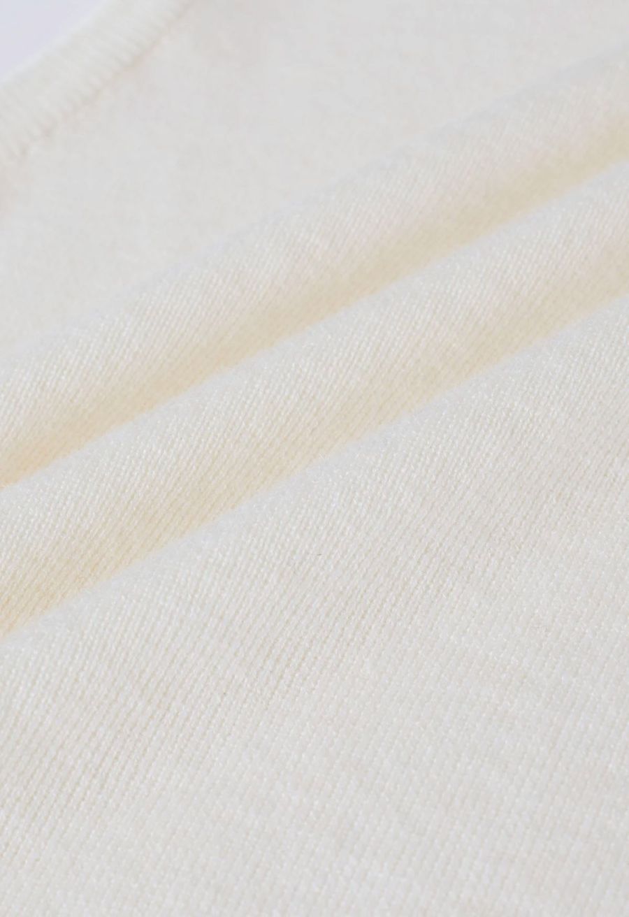 Lithesome Comfort Knit Tank Top in Ivory
