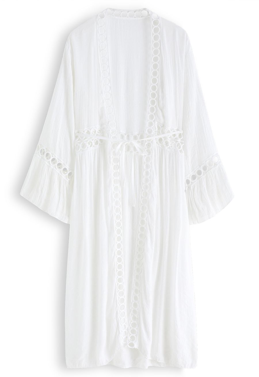 Circle Hollow Out Kimono