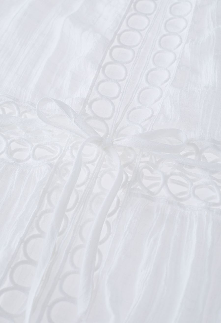 Circle Hollow Out Kimono