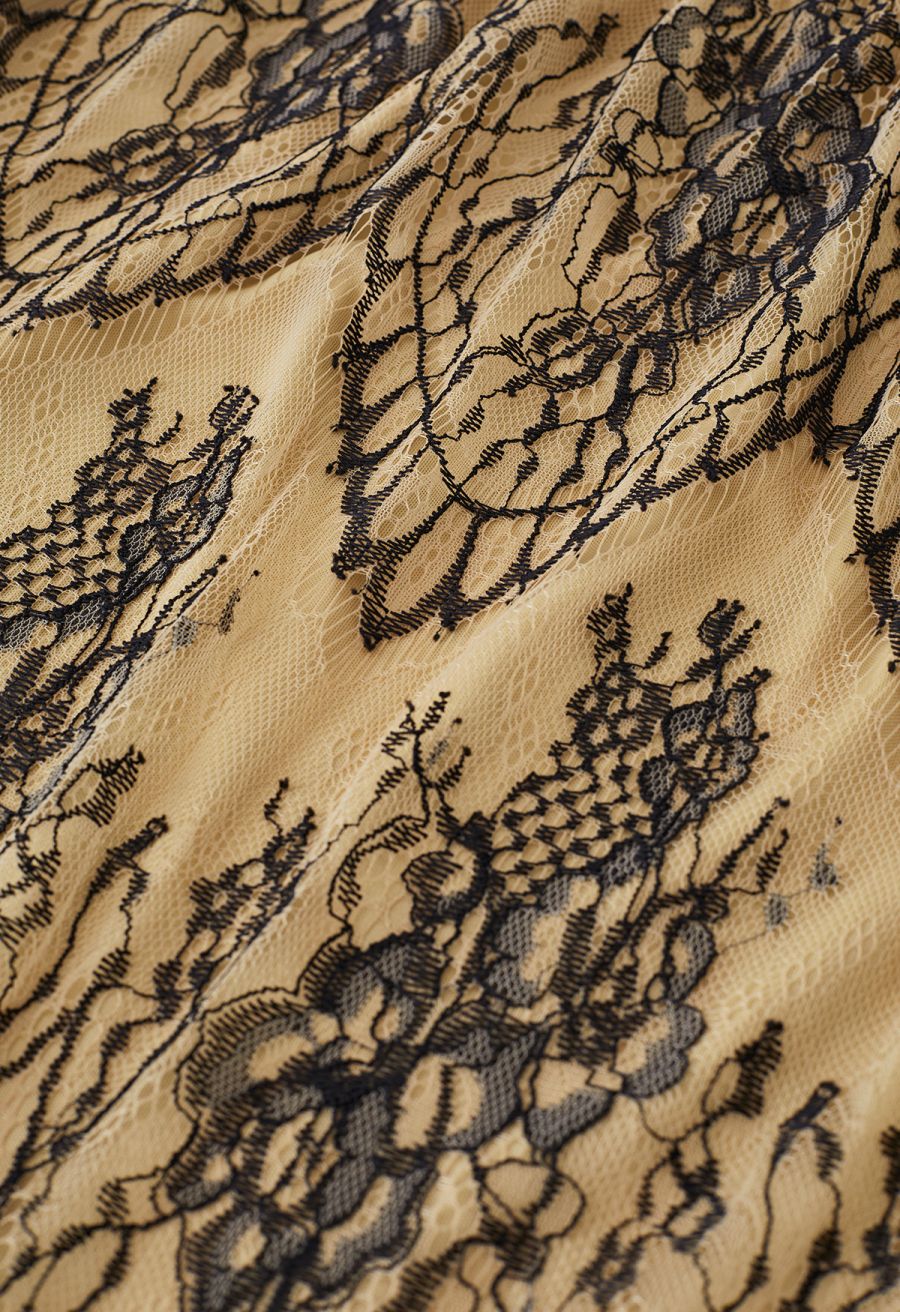 Exquisite Embroidery Lace Skirt