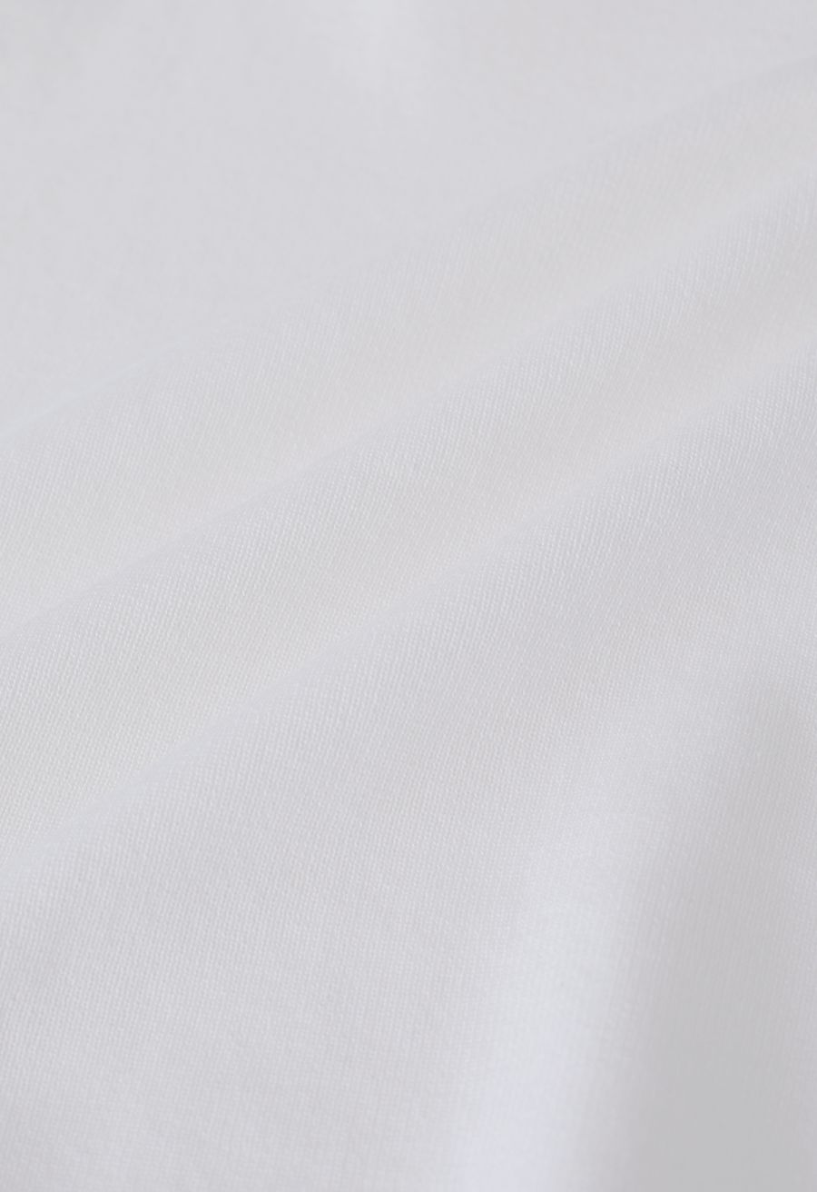 Chic Square Neck Knit Tank Top in White
