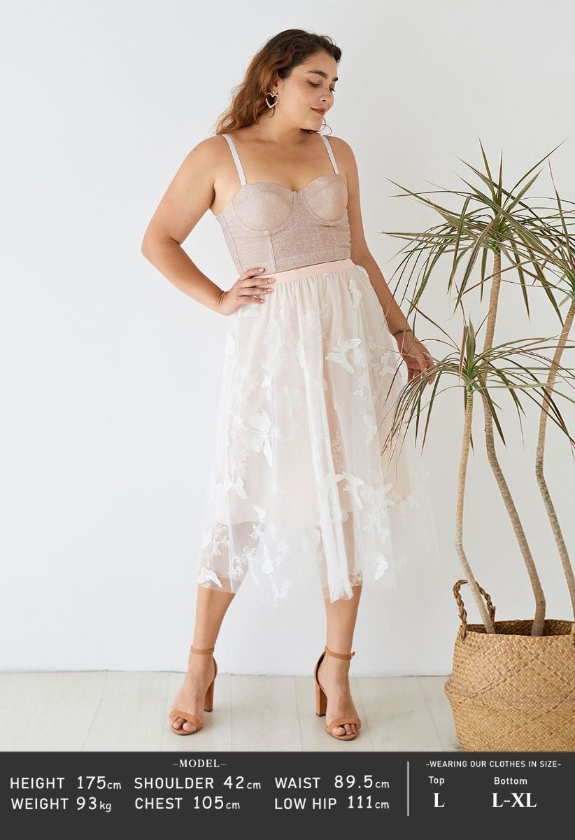 Dazzling Shiny Bustier Crop Top in Apricot