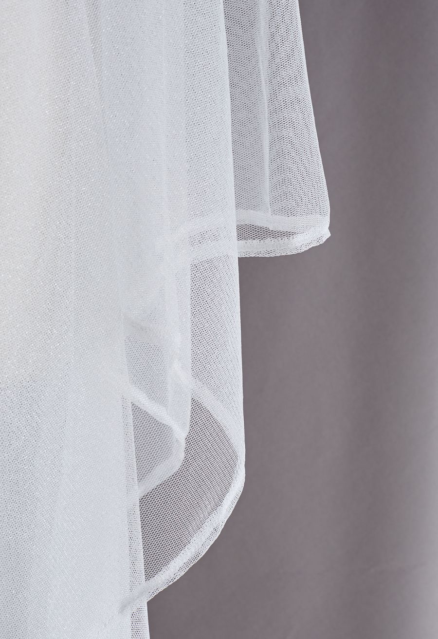 Shimmer Tulle Flare Kimono in White