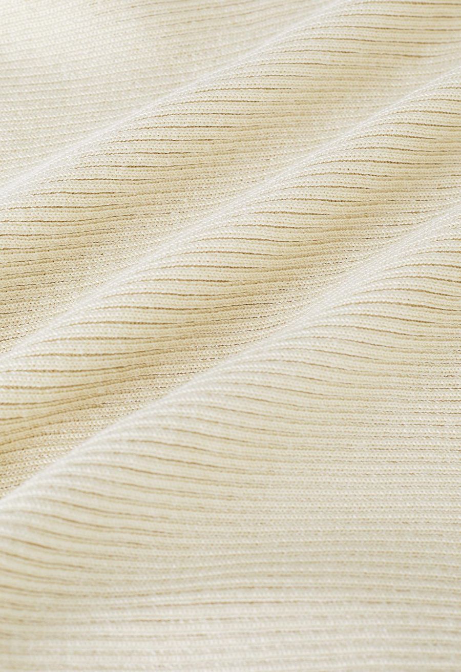 Tie Waist Knit Tank Top in Oatmeal