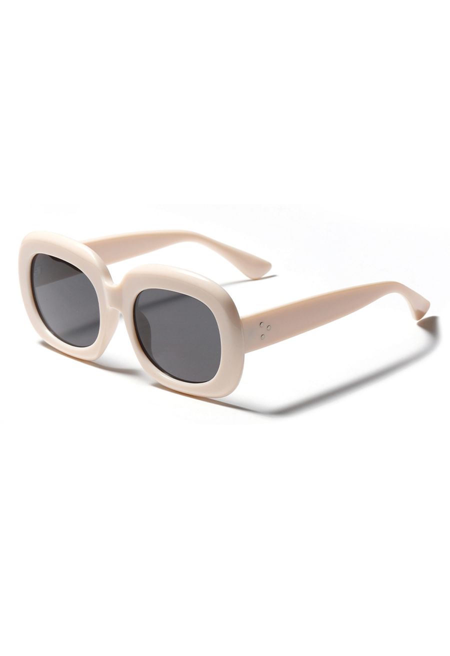 Classy Nude Full Rim Sunglasses