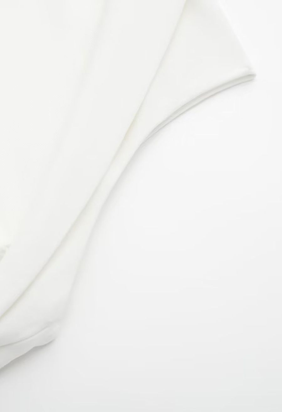 Square Neck Ruched Waist Sleeveless Top in White
