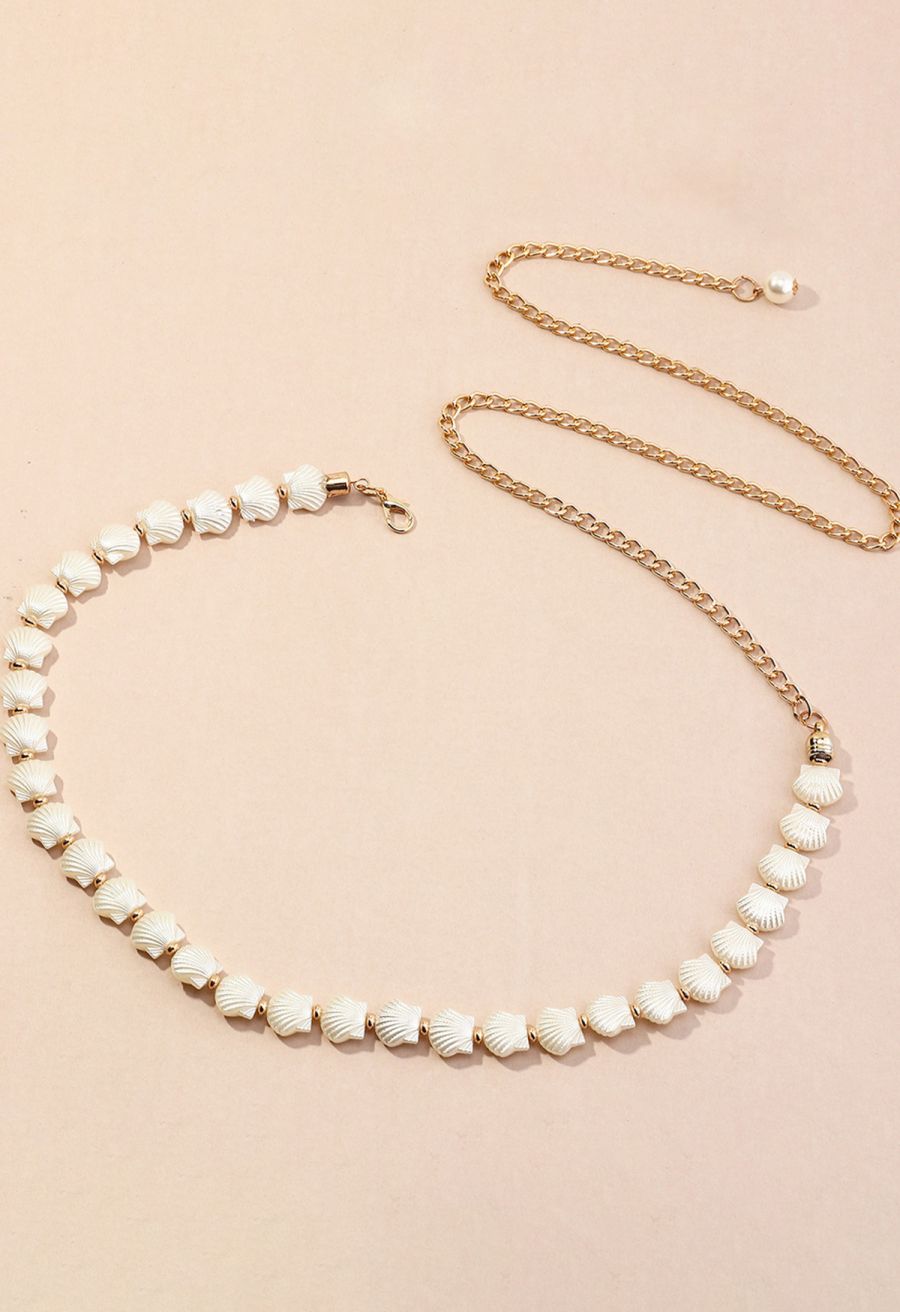 Shimmer Seashell Chain Belt