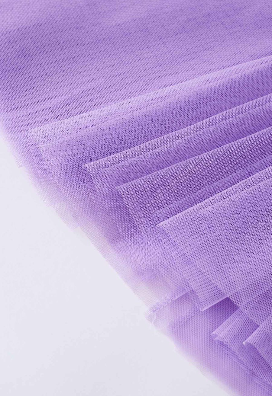 My Secret Garden Tulle Maxi Skirt in Lilac