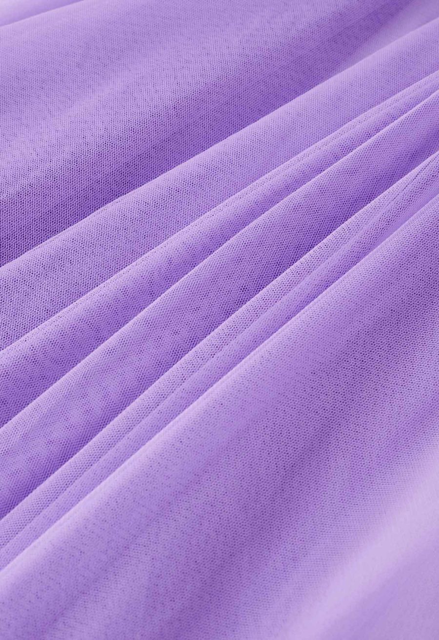 My Secret Garden Tulle Maxi Skirt in Lilac