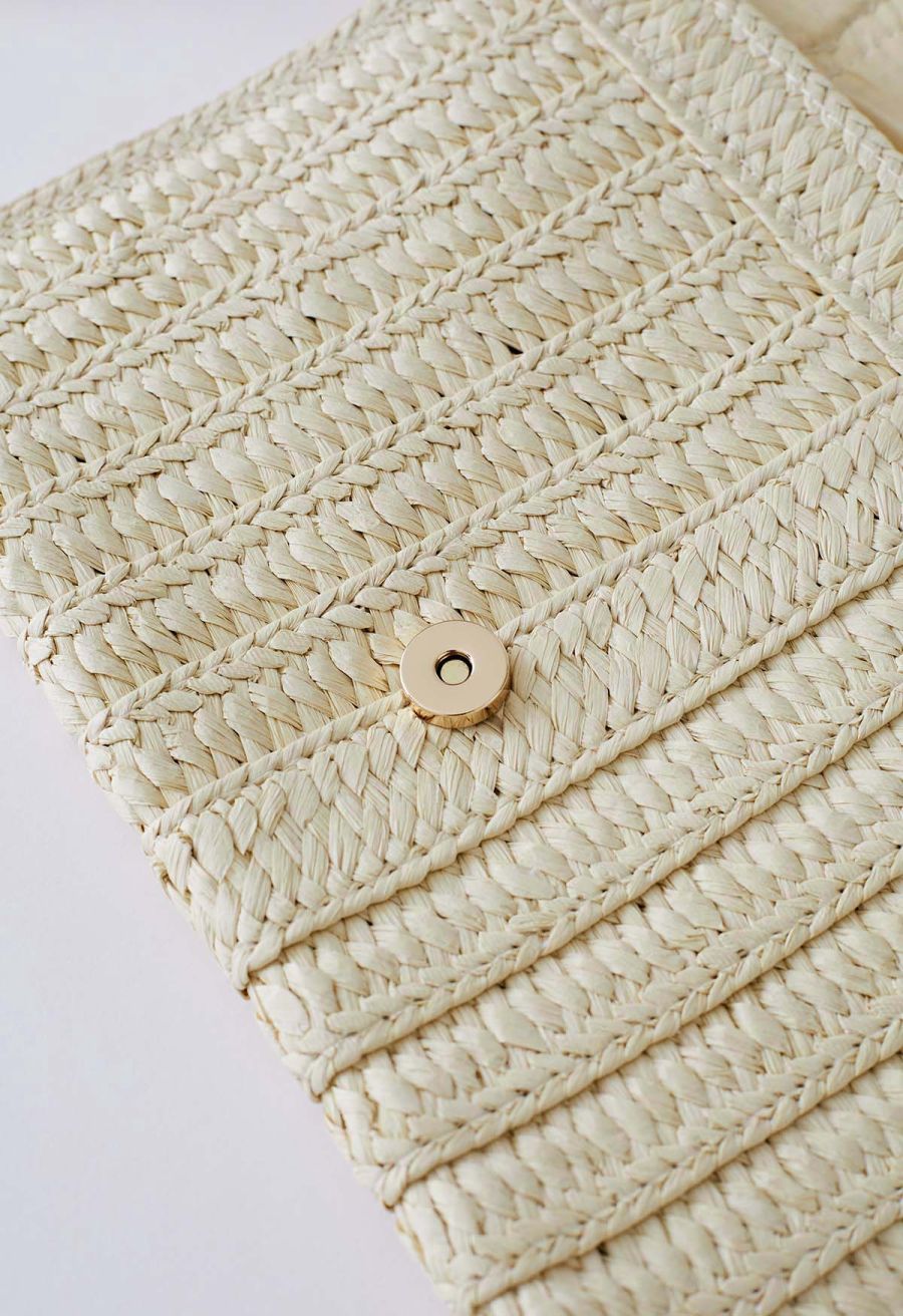 Braided Colorful Tassel Envelope Bag