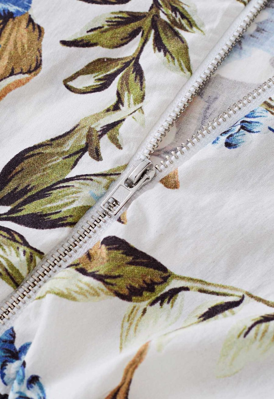 Summer Garden Printed Halter Neck Maxi Dress
