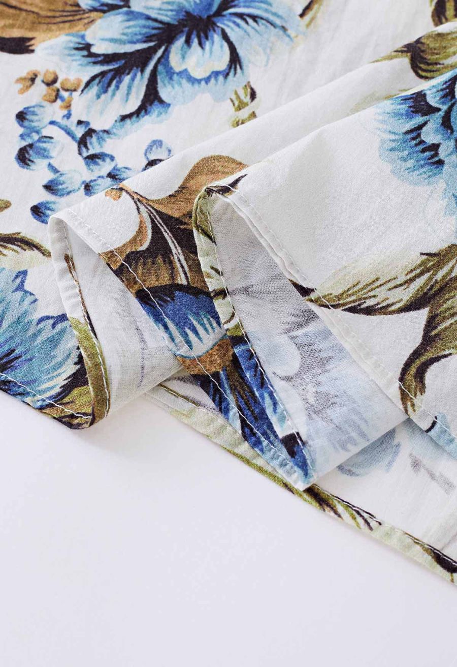 Summer Garden Printed Halter Neck Maxi Dress