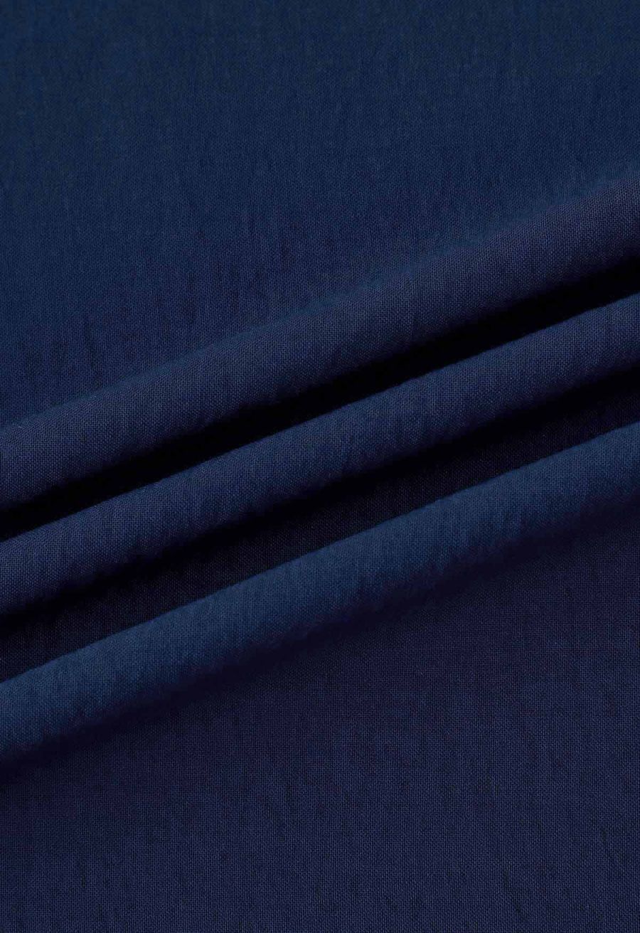 Ruffle Hem Tie-Shoulder Cami Dress in Navy