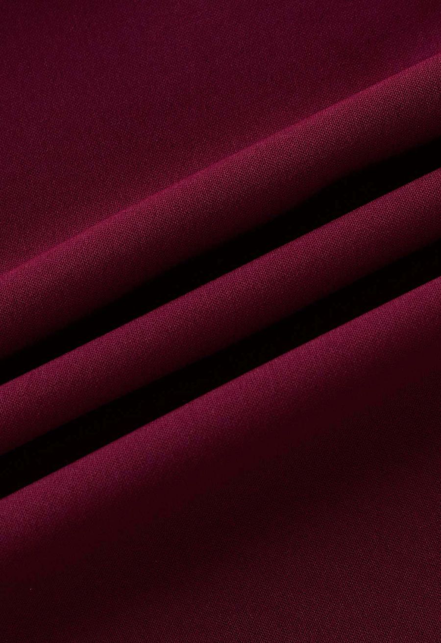 Ruffle Hem Tie-Shoulder Cami Dress in Burgundy