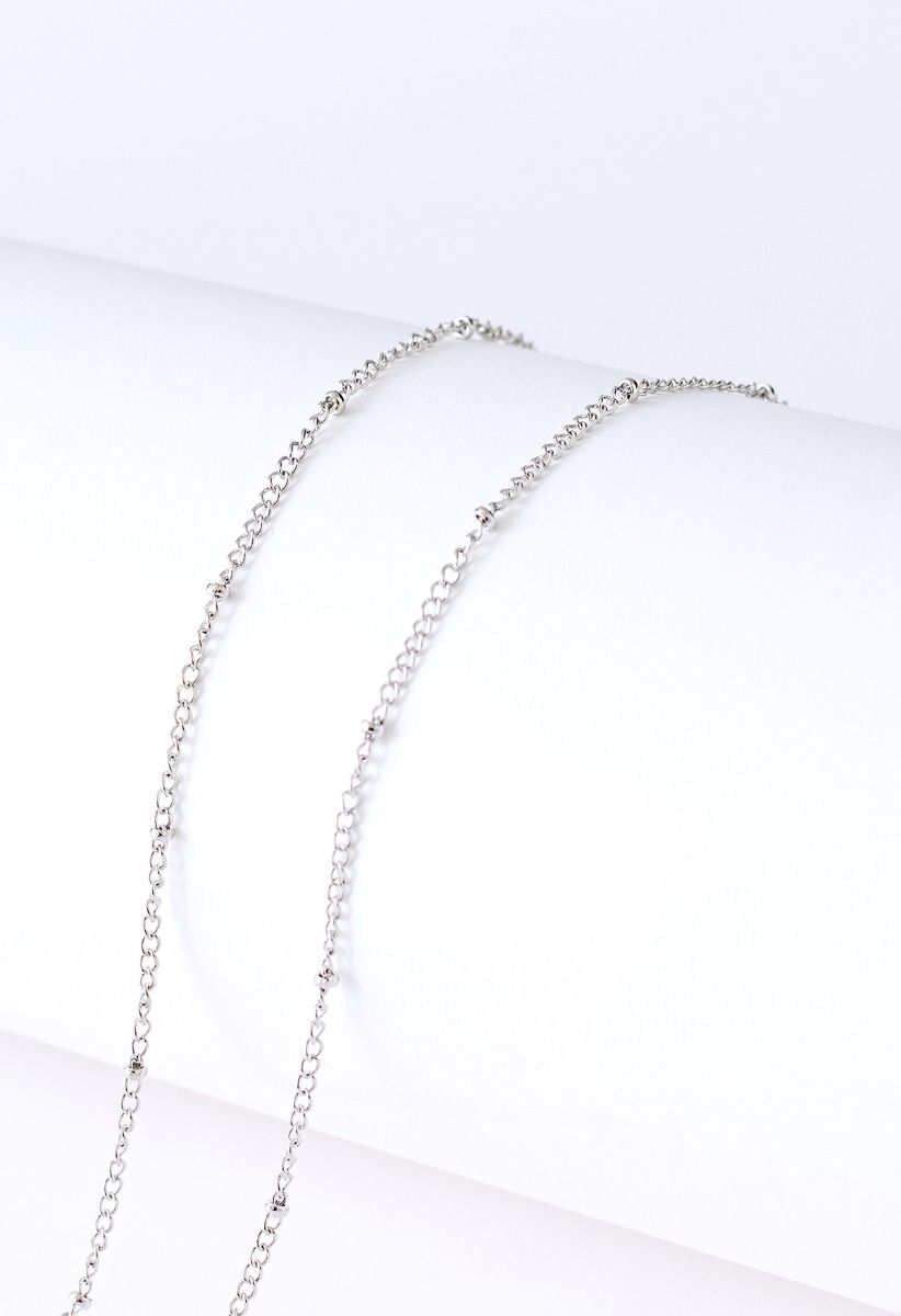 Silver Plated Leaf Pendant Necklace