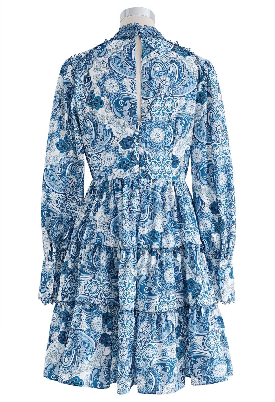 Eternal Paisley Cutwork Lace Frilling Dress