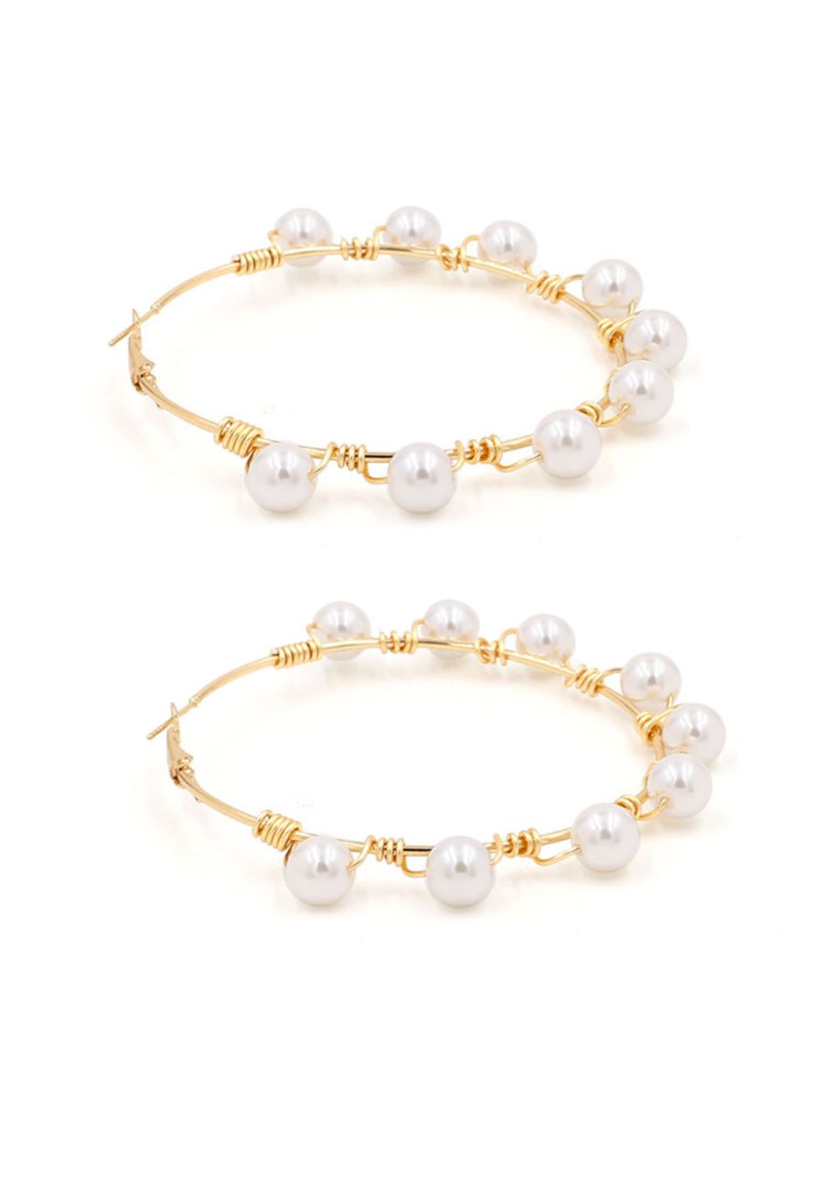 Intertwine Pearly Hook Earrings