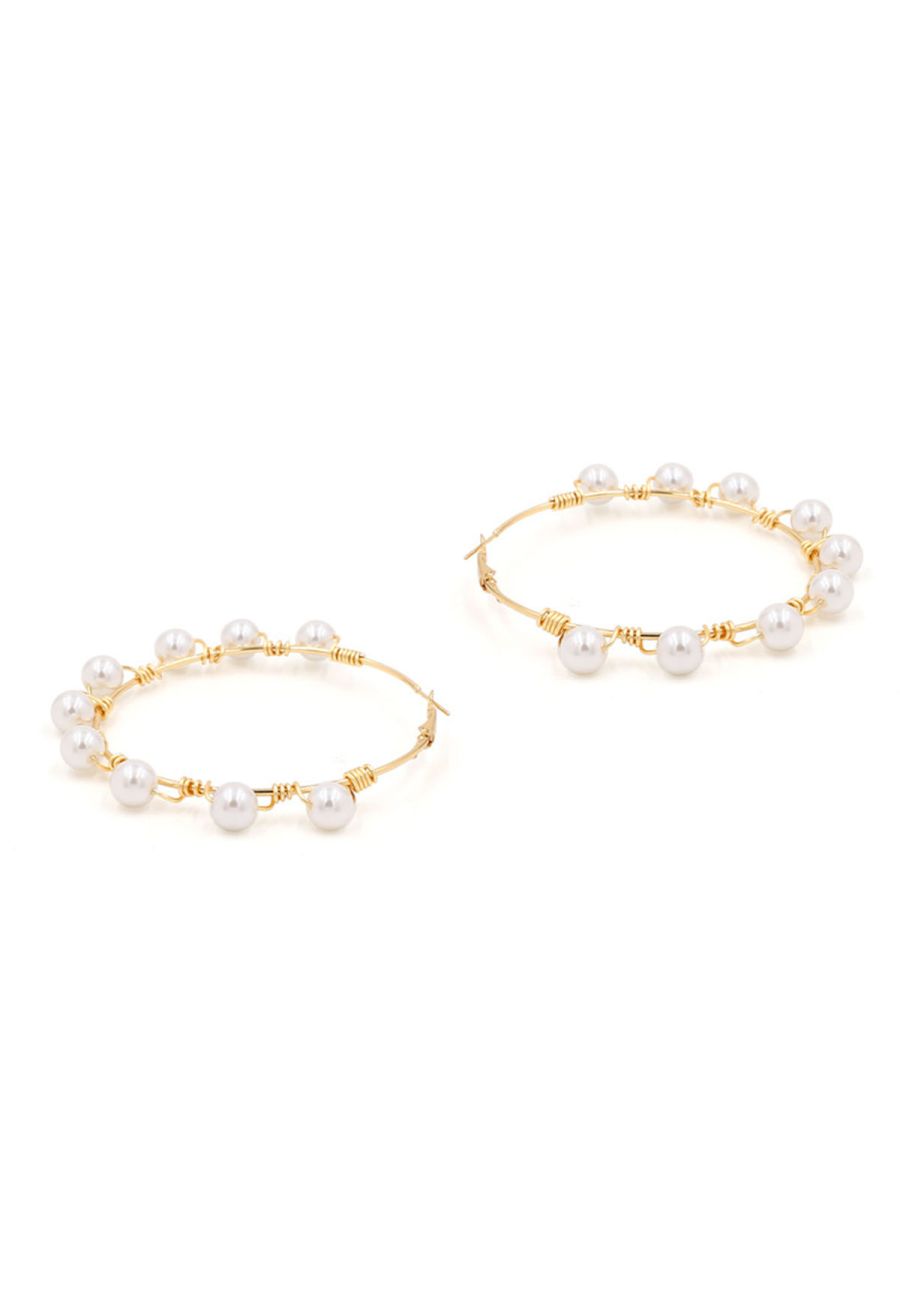 Intertwine Pearly Hook Earrings