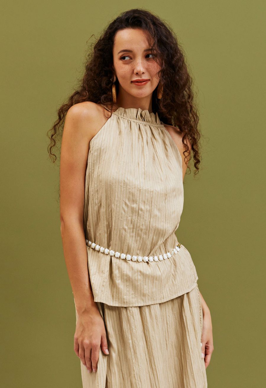 Shimmer Seashell Chain Belt