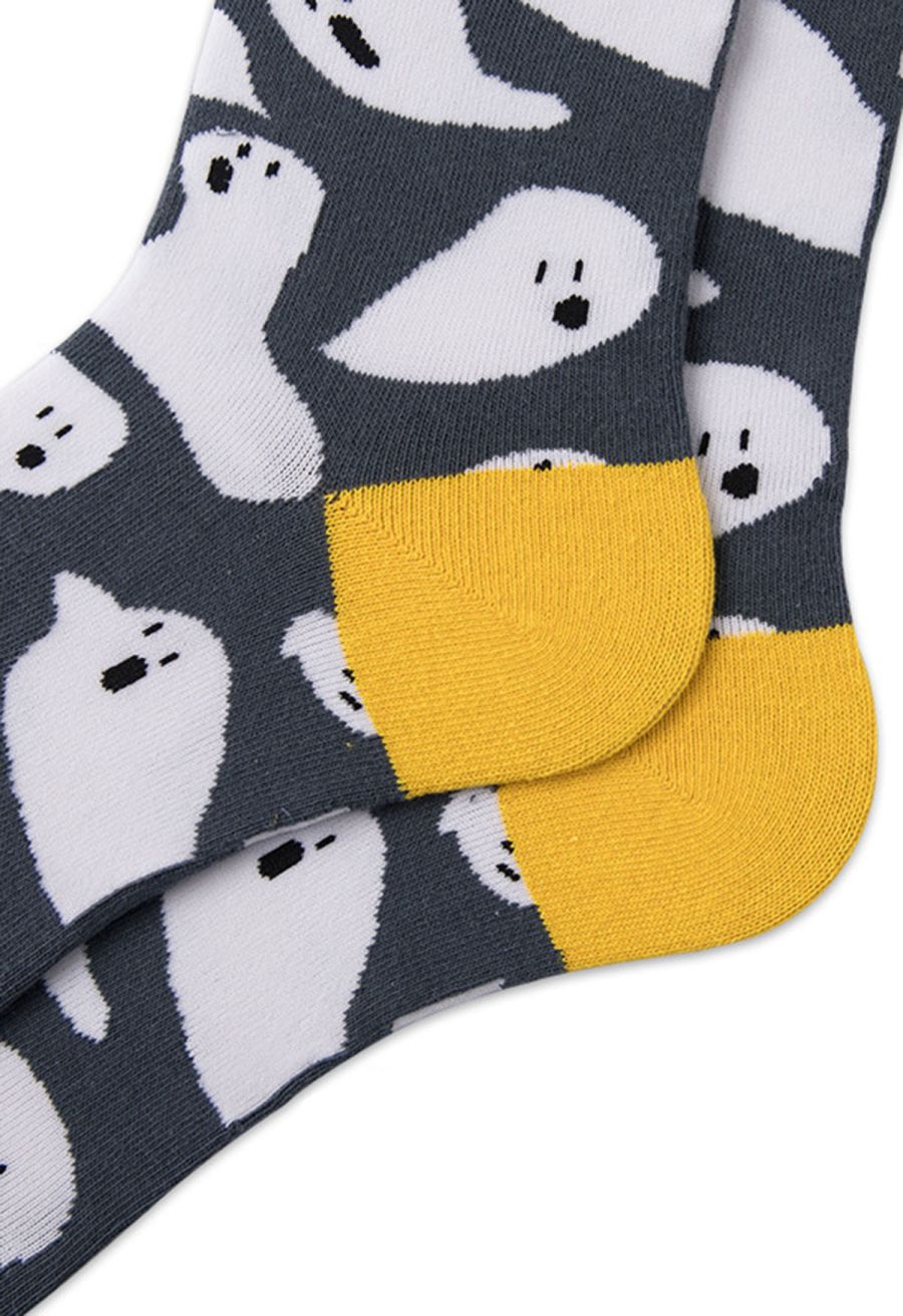 Haunting Ghost Jacquard Crew Socks