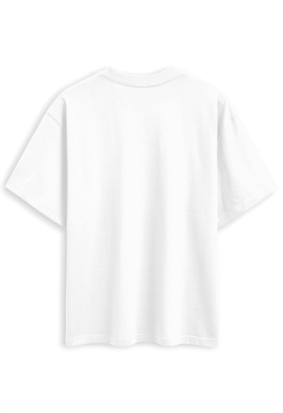 Coffee Queen Printed Cotton T-Shirt in White