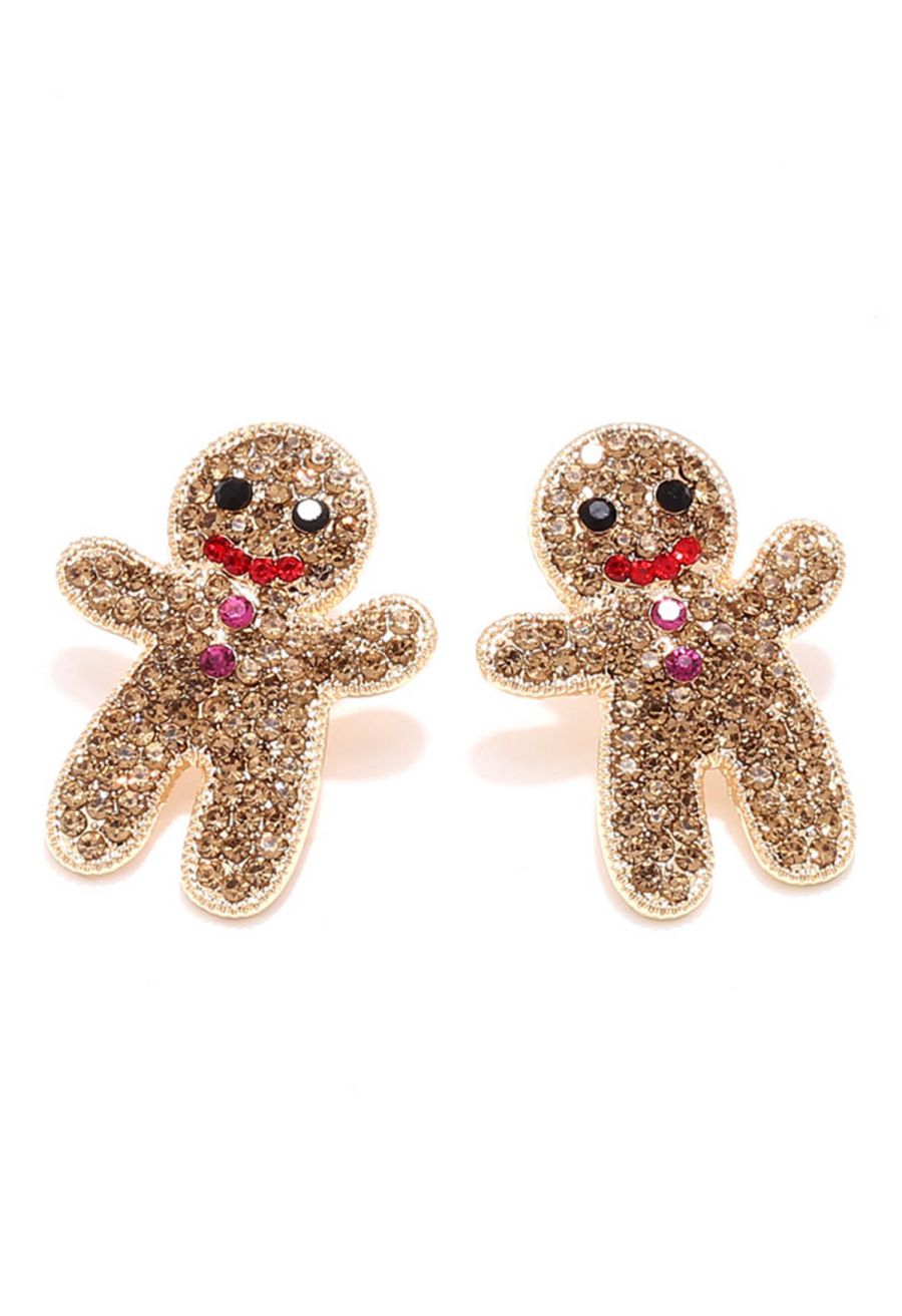 Biscuitman Full Rhinestone Earrings