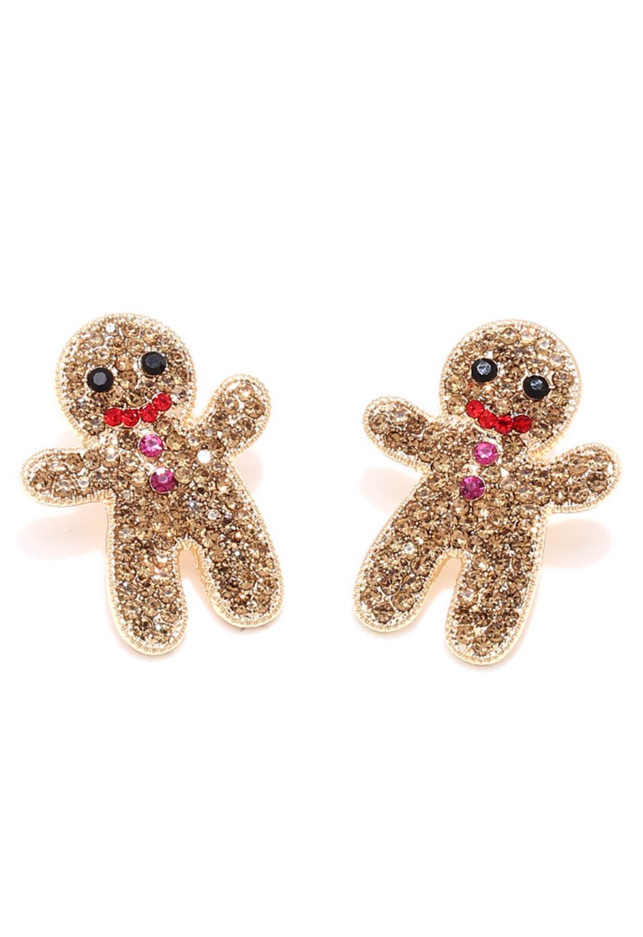 Biscuitman Full Rhinestone Earrings