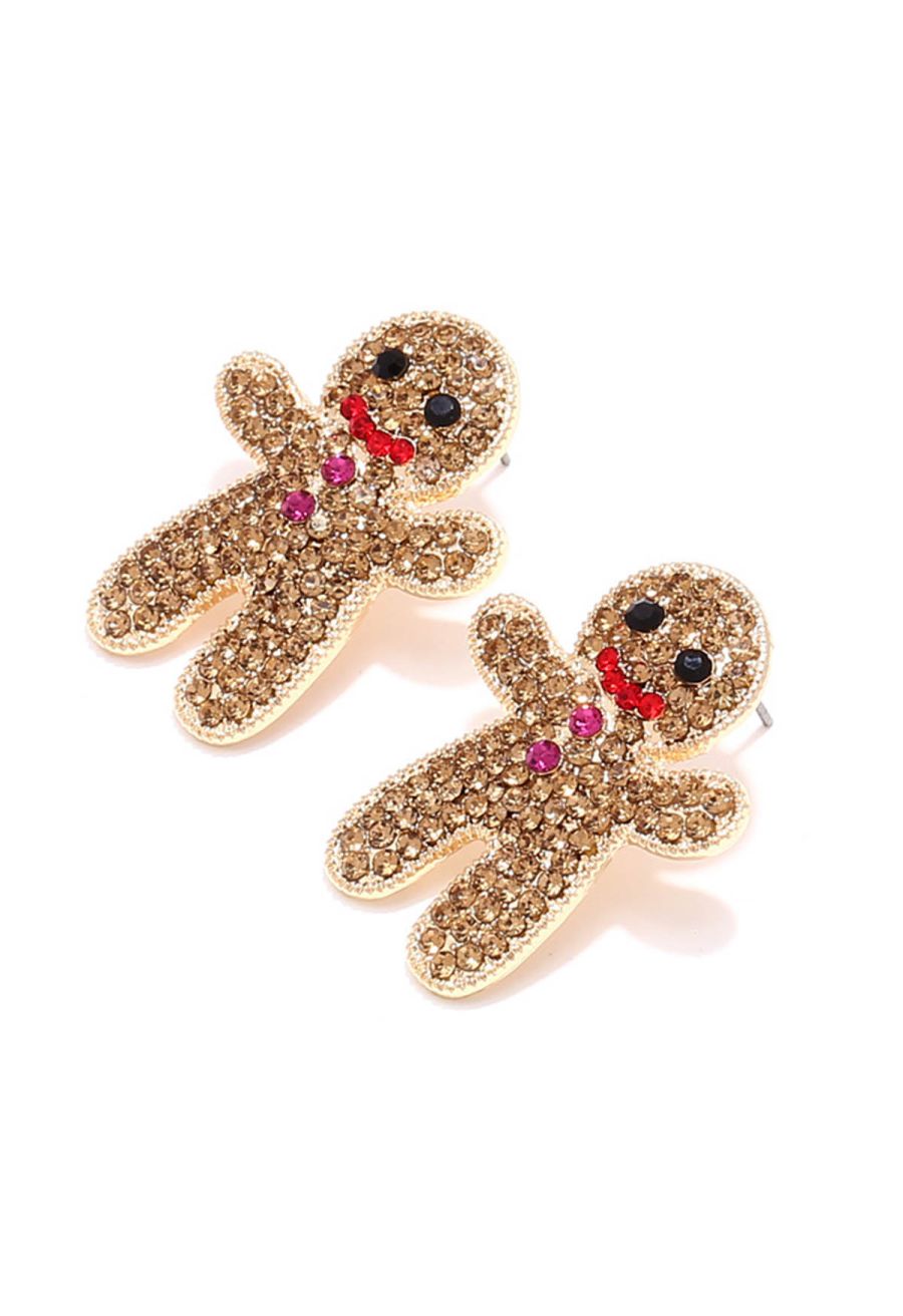 Biscuitman Full Rhinestone Earrings